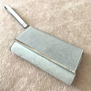 Aldo Silver Crystal Studded Handbag